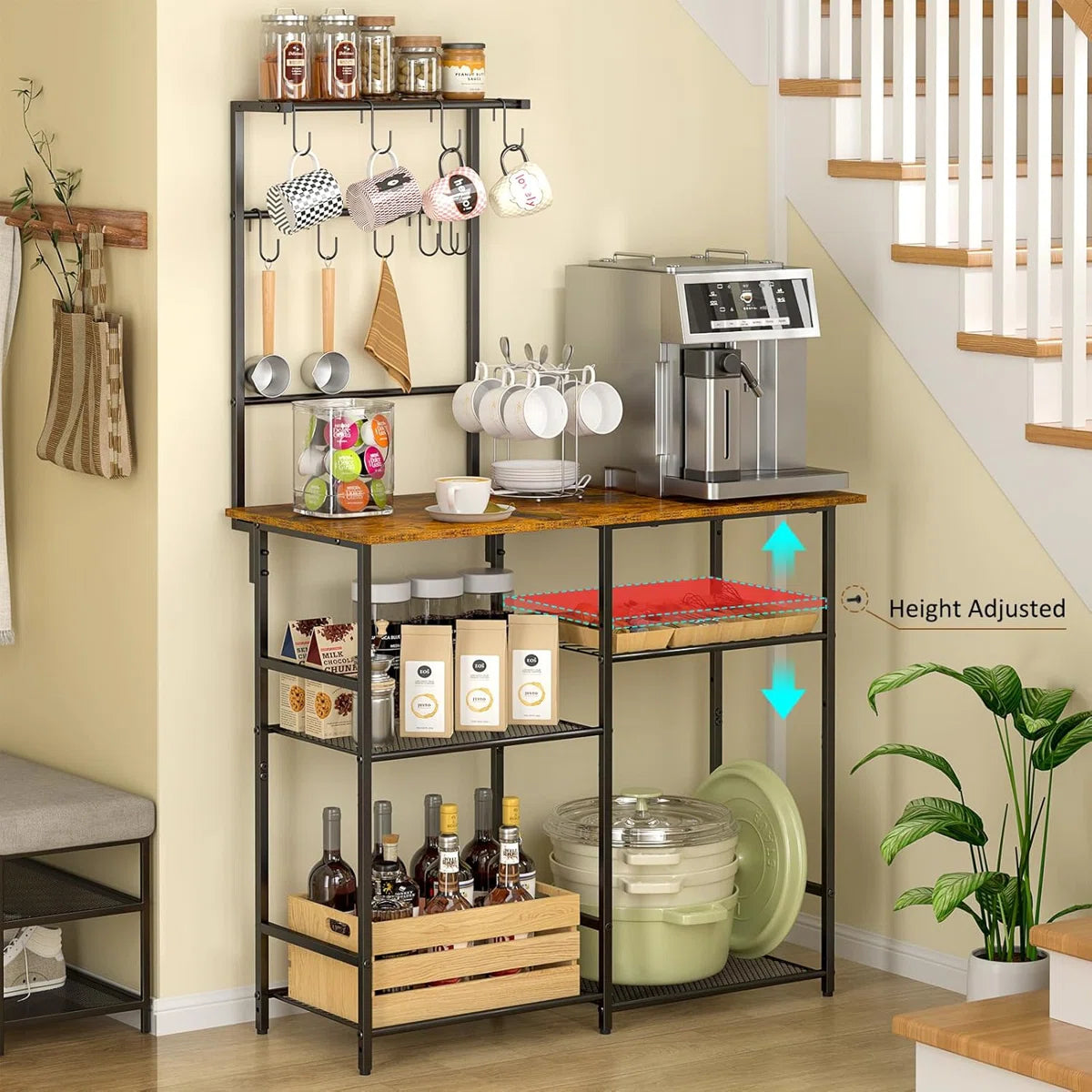 Microwave Stands: All-in-One Microwave Stands – Kitchen Baker’s Rack with Storage Shelves