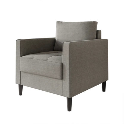 Luxury Sofa Sets: 3-Piece Linen Fabric Sofa Set with Chair, Loveseat & Sofa