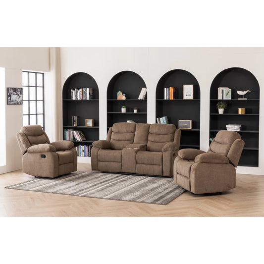 7 Seater Sofa Set: 3-Piece Living Room Set with Classic Sofa