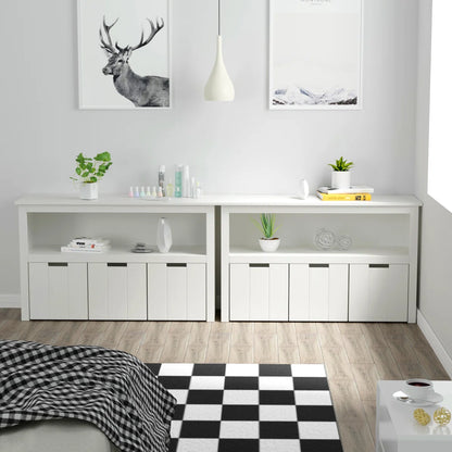 Kids Toy Storage Unit: 3-Bin Bookcase with Open Shelf and Wheels