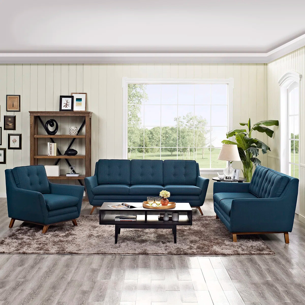 7 Seater Sofa Set: Modern Fabric Living Room Set for Stylish Comfort