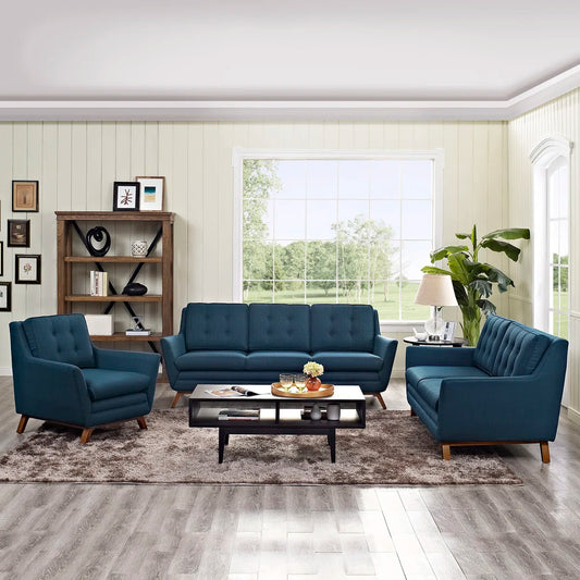 7 Seater Sofa Set: Modern Fabric Living Room Set for Stylish Comfort