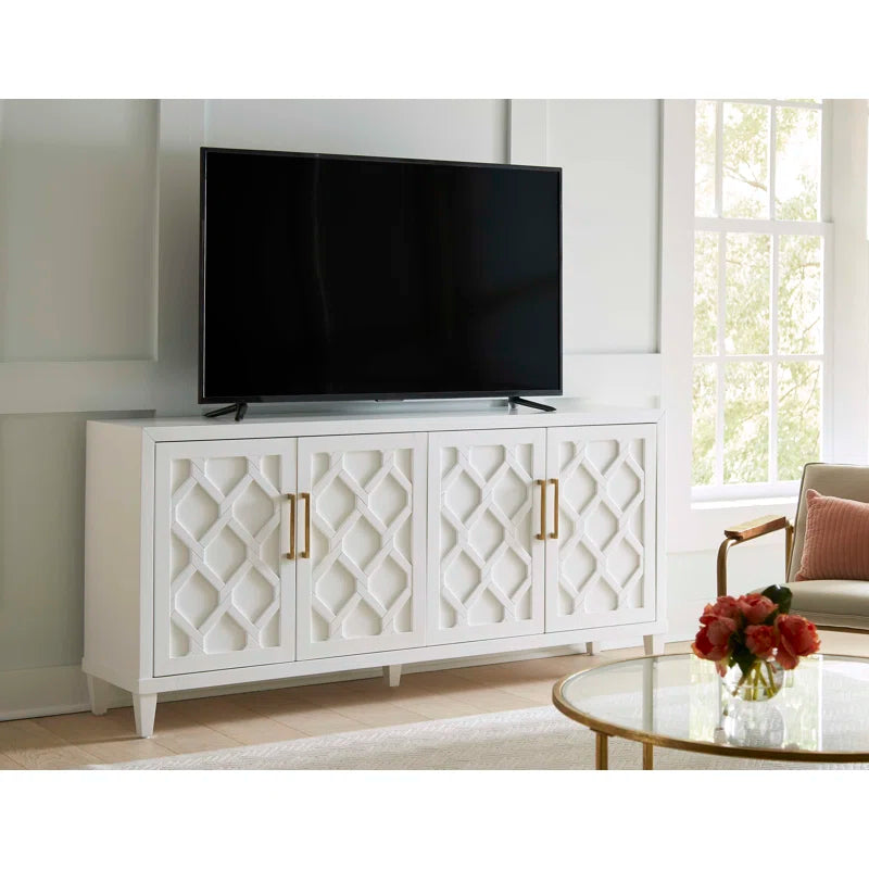 tv panel: 88" Floating Media Console with Storage Shelves and Contemporary Style