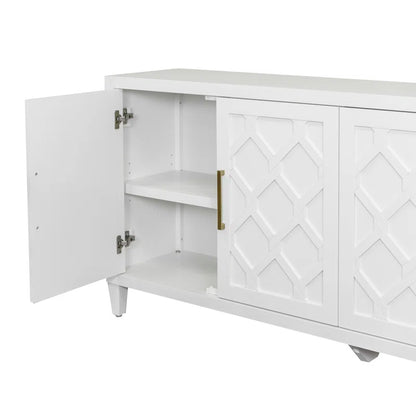 tv panel: 88" Floating Media Console with Storage Shelves and Contemporary Style