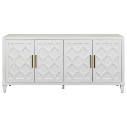 tv panel: 88" Floating Media Console with Storage Shelves and Contemporary Style