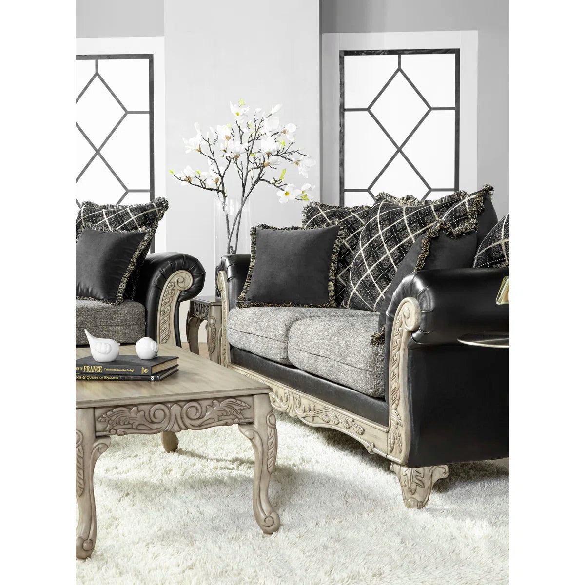 7 Seater Sofa Set:  5-Piece Living Room Furniture for Spacious & Stylish
