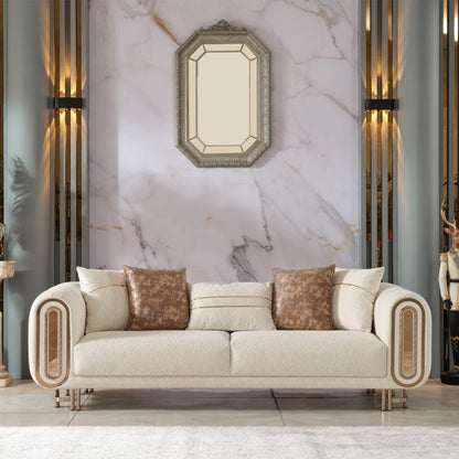 7 Seater Sofa Set: 2-Piece Living Room Sofa & Loveseat Combo