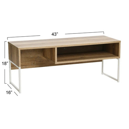 Brown/White TV Stand