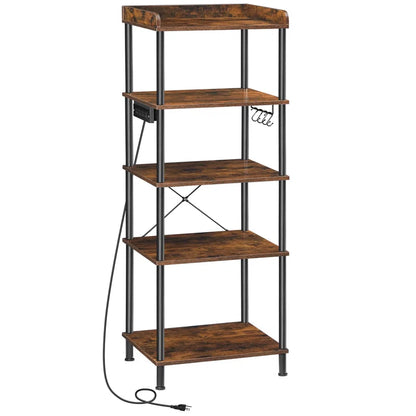 Microwave Stands: 20.5'' Metal Baker's Rack with Microwave Hutches