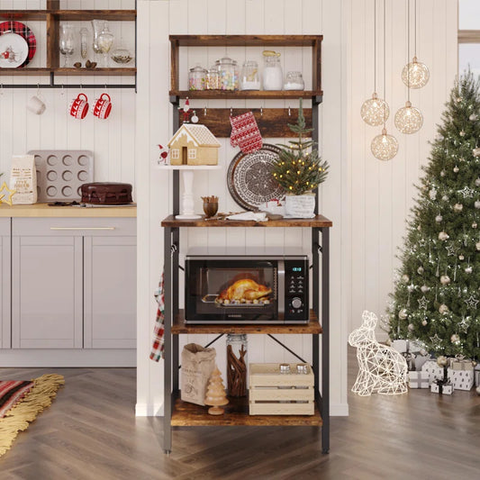 Kitchen Racks: 23'' Standard Baker's Rack Made of Steel and Compatible with Microwaves