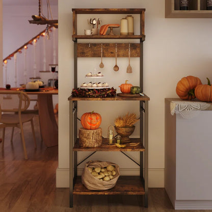 Kitchen Racks: 23'' Standard Baker's Rack Made of Steel and Compatible with Microwaves