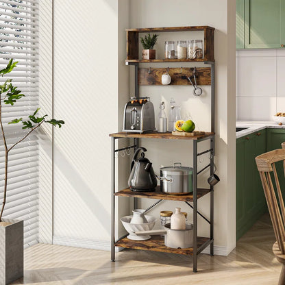Kitchen Racks: 23'' Standard Baker's Rack Made of Steel and Compatible with Microwaves