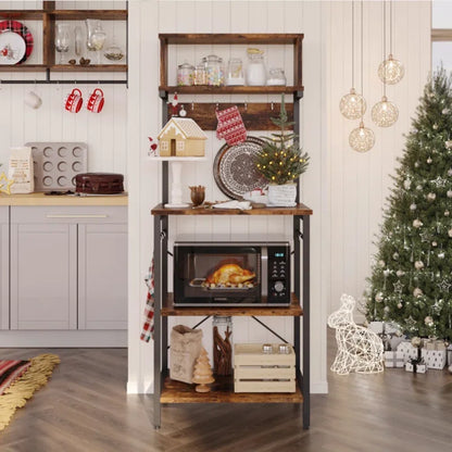 Kitchen Racks: 23'' Standard Baker's Rack Made of Steel and Compatible with Microwaves