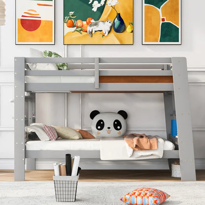 Bunk Bed: Kids Twin Bed Gray