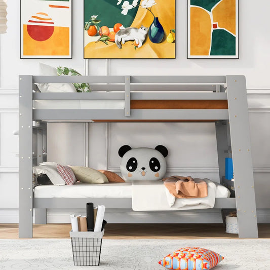 Bunk Bed: Kids Twin Bed Gray