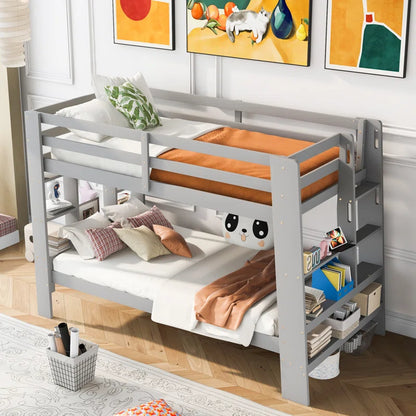 Bunk Bed: Kids Twin Bed Gray
