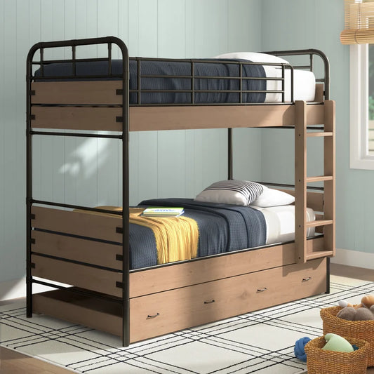 Bunk Bed: Over Twin Kids Bed with Trundle