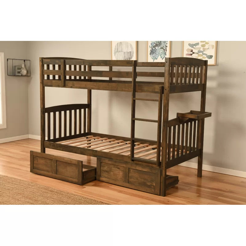 Bunk Bed: Twin Bunk Bed with Drawers