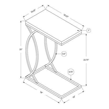 Side Tables: C-Shaped Accent Table
