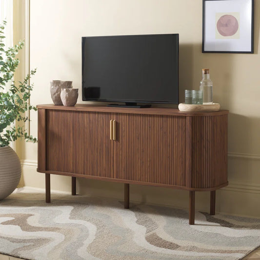 tv panel: 62.99" Wide Storage Credenza with Sleek Modern Design