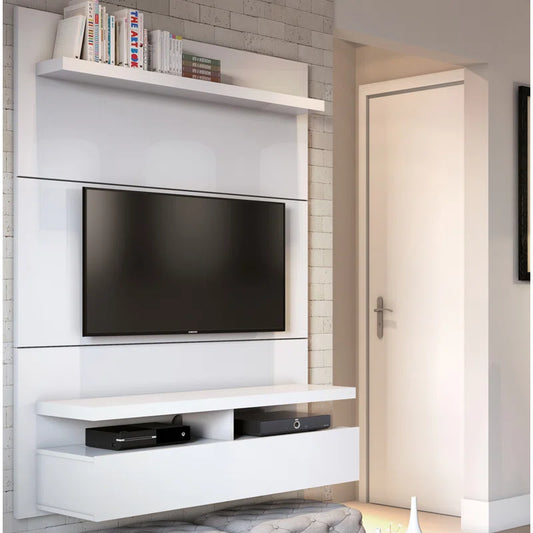 tv panel: TVs up to 42" are compatible with the Everley Floating Entertainment Center