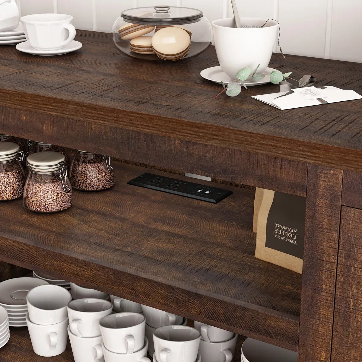 tv panel: Contemporary TV stand for 75" screen, offers ample media organization space