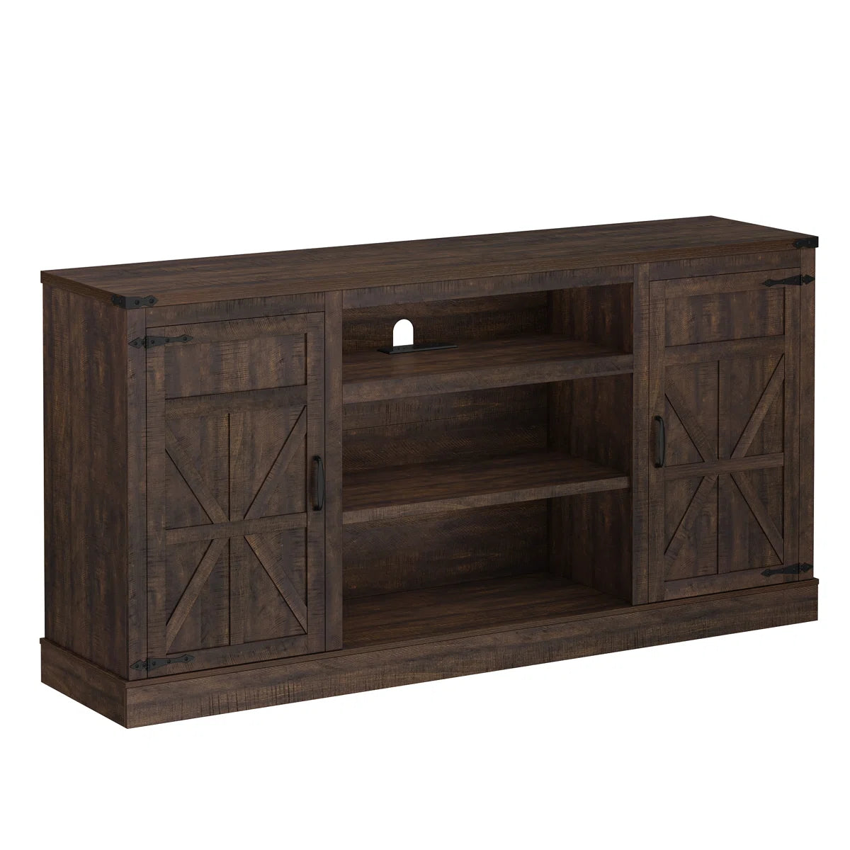 tv panel: Contemporary TV stand for 75" screen, offers ample media organization space