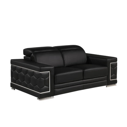 Luxury Sofa Sets: 3-Piece Italian-Inspired Genuine Leather Living Room Set