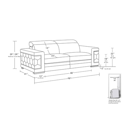 Luxury Sofa Sets: 3-Piece Italian-Inspired Genuine Leather Living Room Set