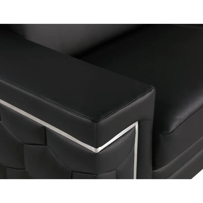 Luxury Sofa Sets: 3-Piece Italian-Inspired Genuine Leather Living Room Set