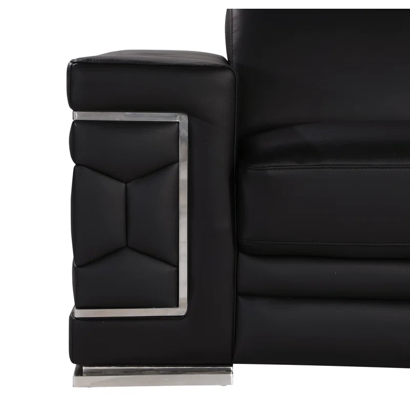 Luxury Sofa Sets: 3-Piece Italian-Inspired Genuine Leather Living Room Set