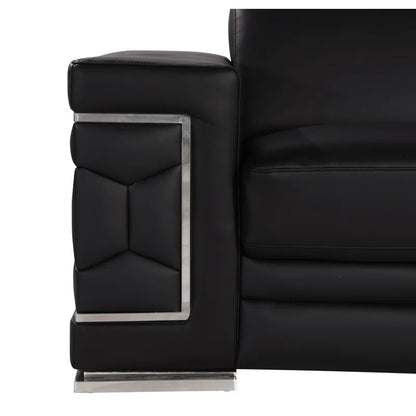 Luxury Sofa Sets: 3-Piece Italian-Inspired Genuine Leather Living Room Set
