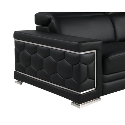 Luxury Sofa Sets: 3-Piece Italian-Inspired Genuine Leather Living Room Set