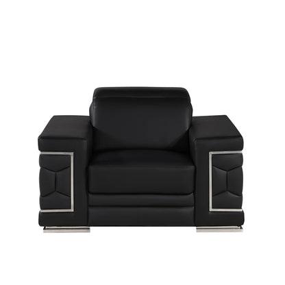Luxury Sofa Sets: 3-Piece Italian-Inspired Genuine Leather Living Room Set