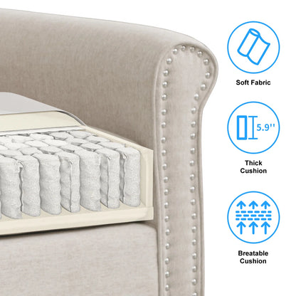 Luxury Sofa Sets: Balus 2-Piece Mid-Century Micro-Fabric Sofa Set for Compact Living Spaces