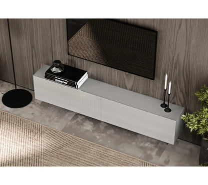 tv panel: Floating tv panel for TVs up to 78" with Storage Shelves