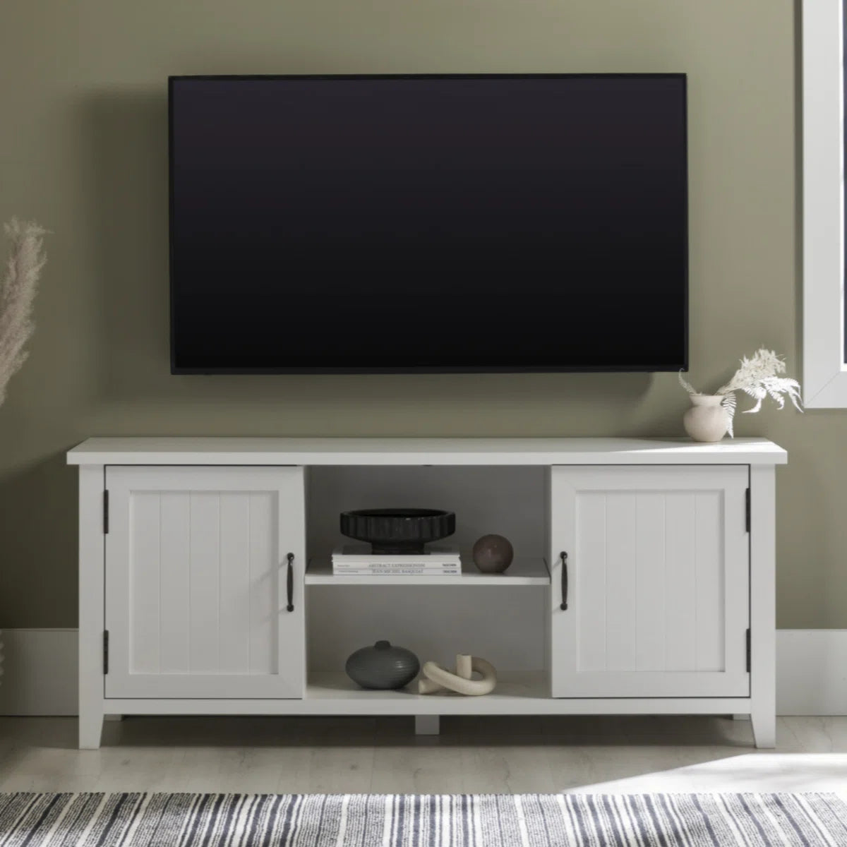 tv panel: Stylish tv panel with Storage Shelves and Drawers for TVs Up to 78"