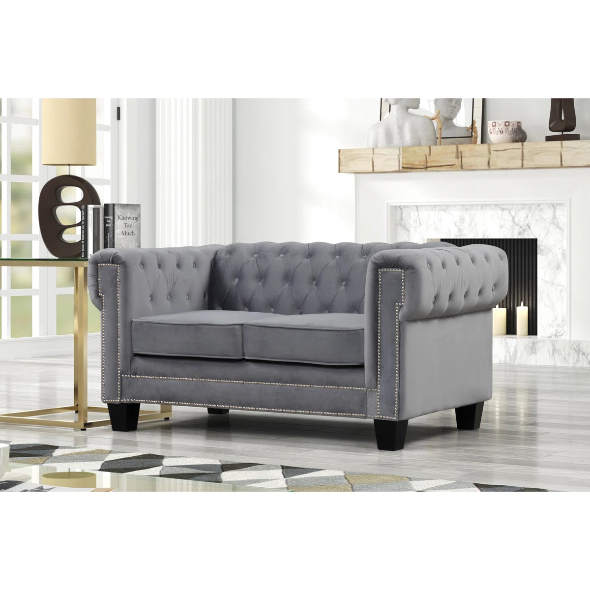 Luxury Sofa Sets: Velvet 3+2+1 Seater Living Room Set with Tufted Design