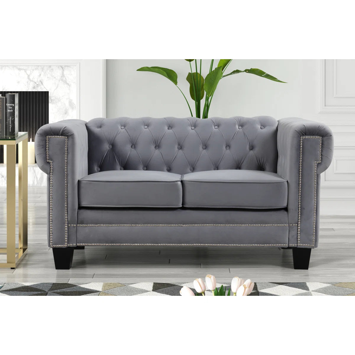 Luxury Sofa Sets: Velvet 3+2+1 Seater Living Room Set with Tufted Design