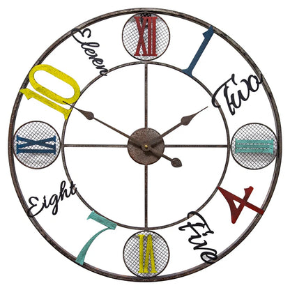 Clock: Home Decor Metal Wall Clock