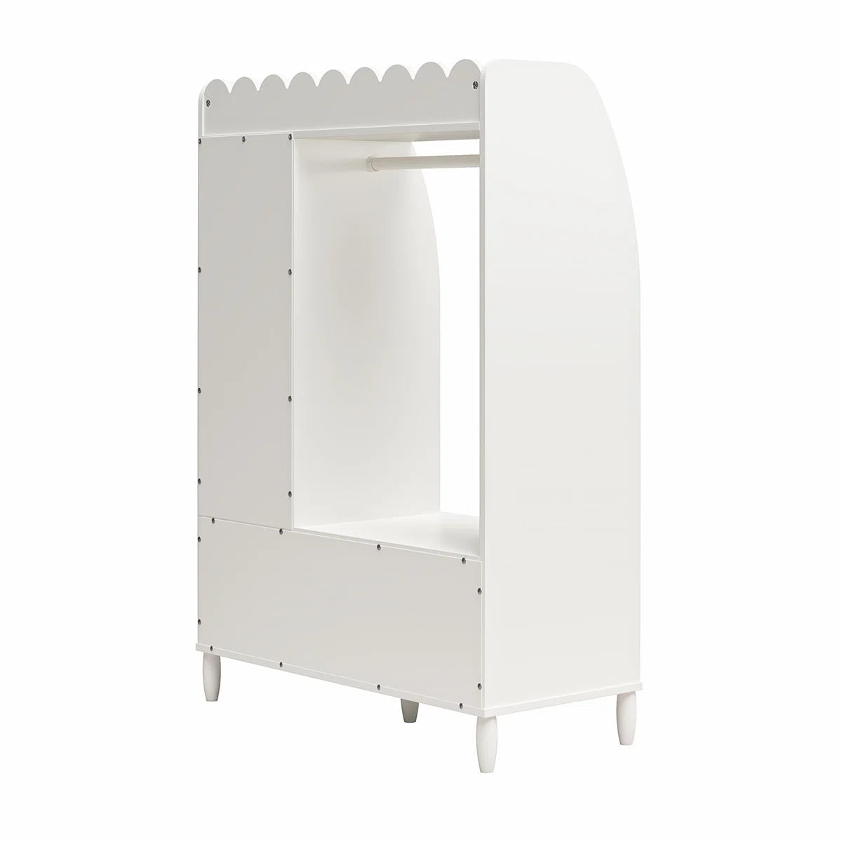 Kids Toy Storage Unit – Max & Finn Cloud Dress-Up Organiser with Shelves & Garment Rack