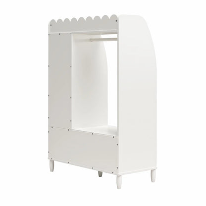Kids Toy Storage Unit – Max & Finn Cloud Dress-Up Organiser with Shelves & Garment Rack