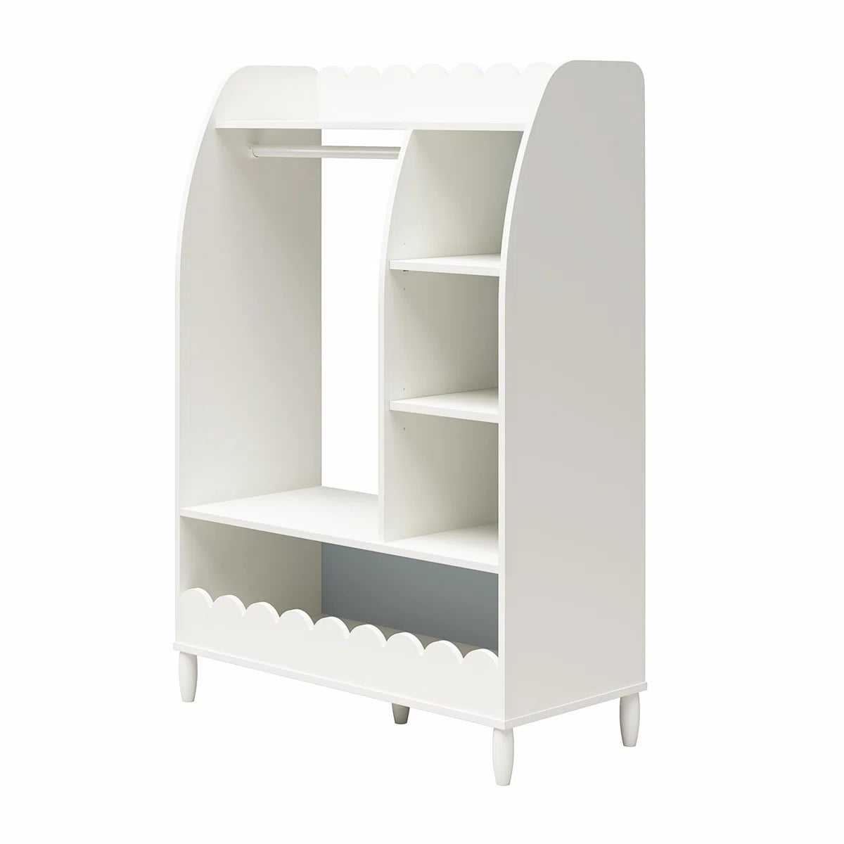 Kids Toy Storage Unit – Max & Finn Cloud Dress-Up Organiser with Shelves & Garment Rack