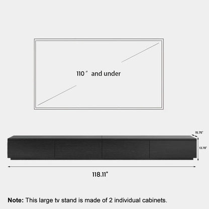 tv panel: Modern Wood TV Stand with 4 Spacious Storage Drawers