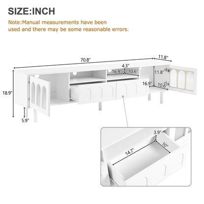 tv panel: LED TV Panel with Glass Doors and Wood Legs for 80" TVs