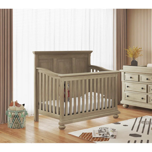 Cribs: 4 -in-1 Convertible Crib Gray