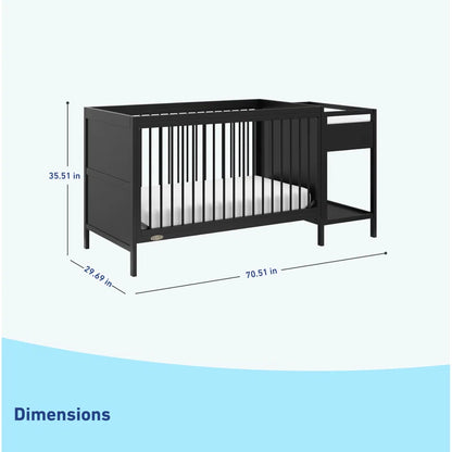 Cribs: 4-in-1 Standard Convertible Crib and Changer