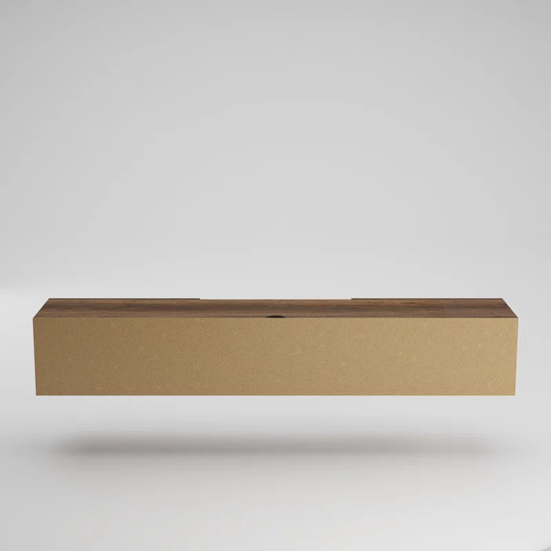 tv panel: Contemporary Floating TV Unit for 78" with Wall Mount Installation