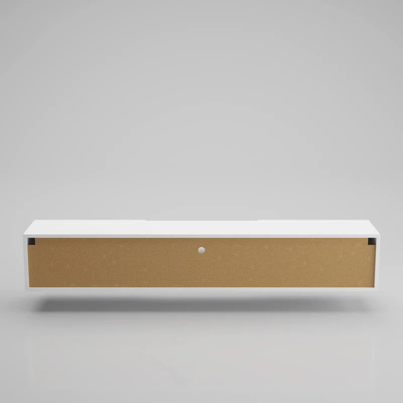 tv panel: Contemporary Floating TV Unit for 78" with Wall Mount Installation