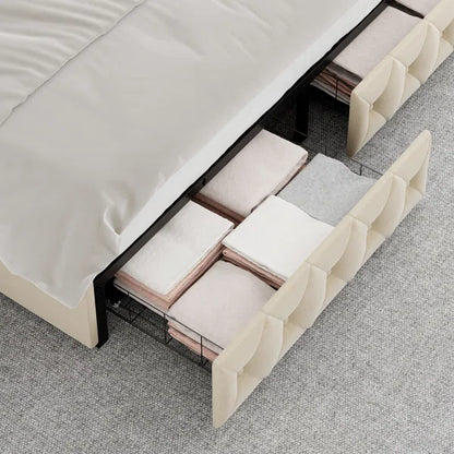 Divan Bed: Ancuta Upholstered Storage Bed